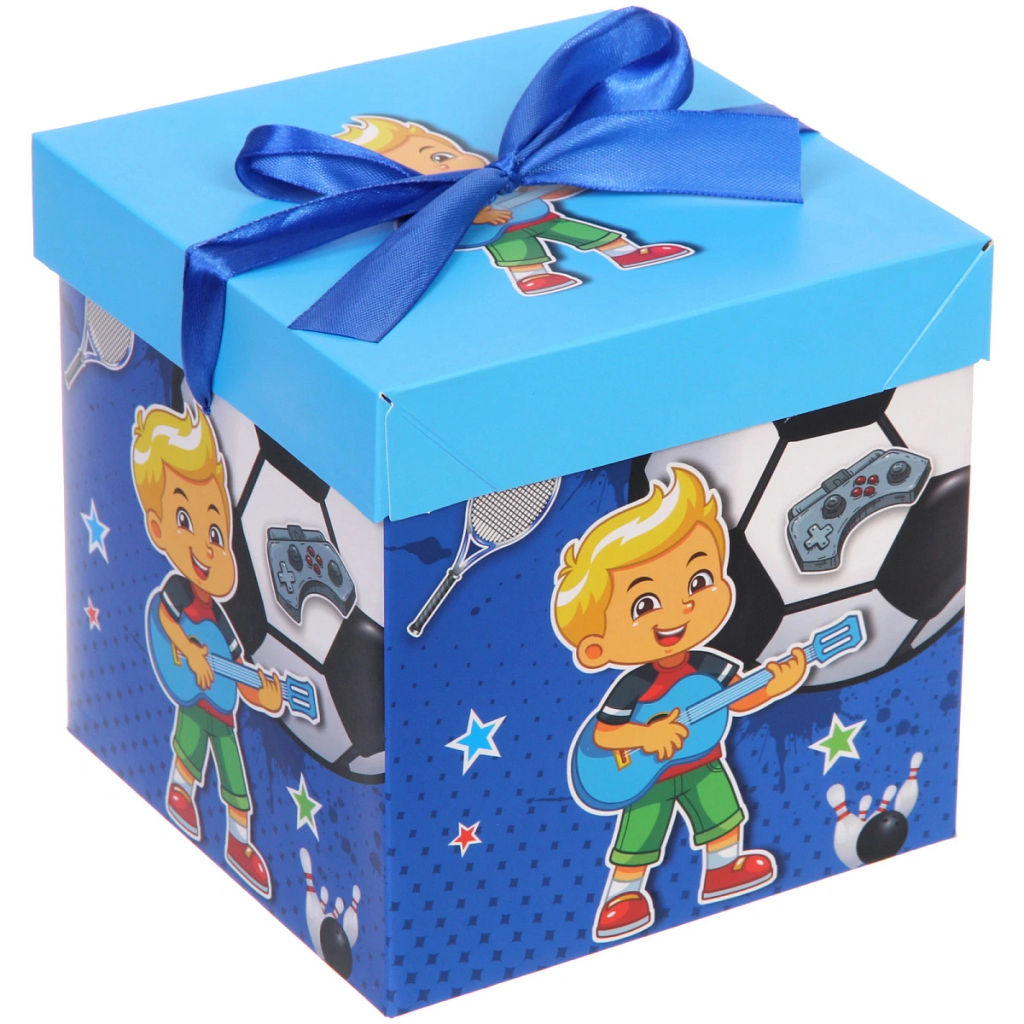Коробка подарочная "Весёлая игра" 15*15*15 см, микс
