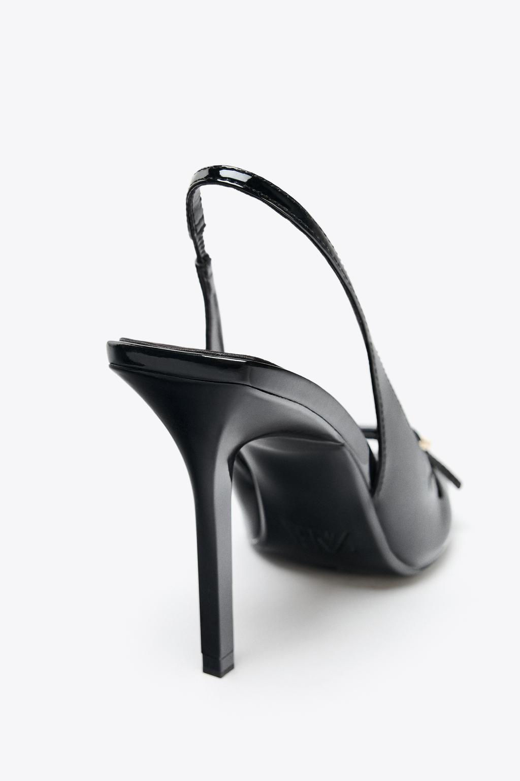 HIGH-HEELED PATENT-EFFECT SANDALS - Zara фото 12