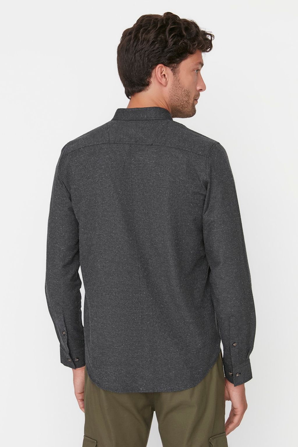TRENDYOL MAN Yesil Slim Fit Dugmeli Yaka K?sl?k Gomlek TMNAW20GO0094 - Trendyolmilla фото 19