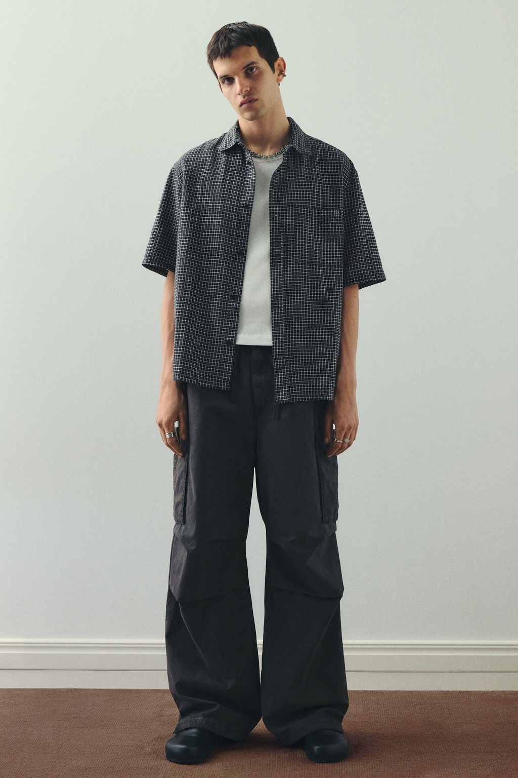 Camisa en mezcla de lino Oversized Fit - H&m фото 7