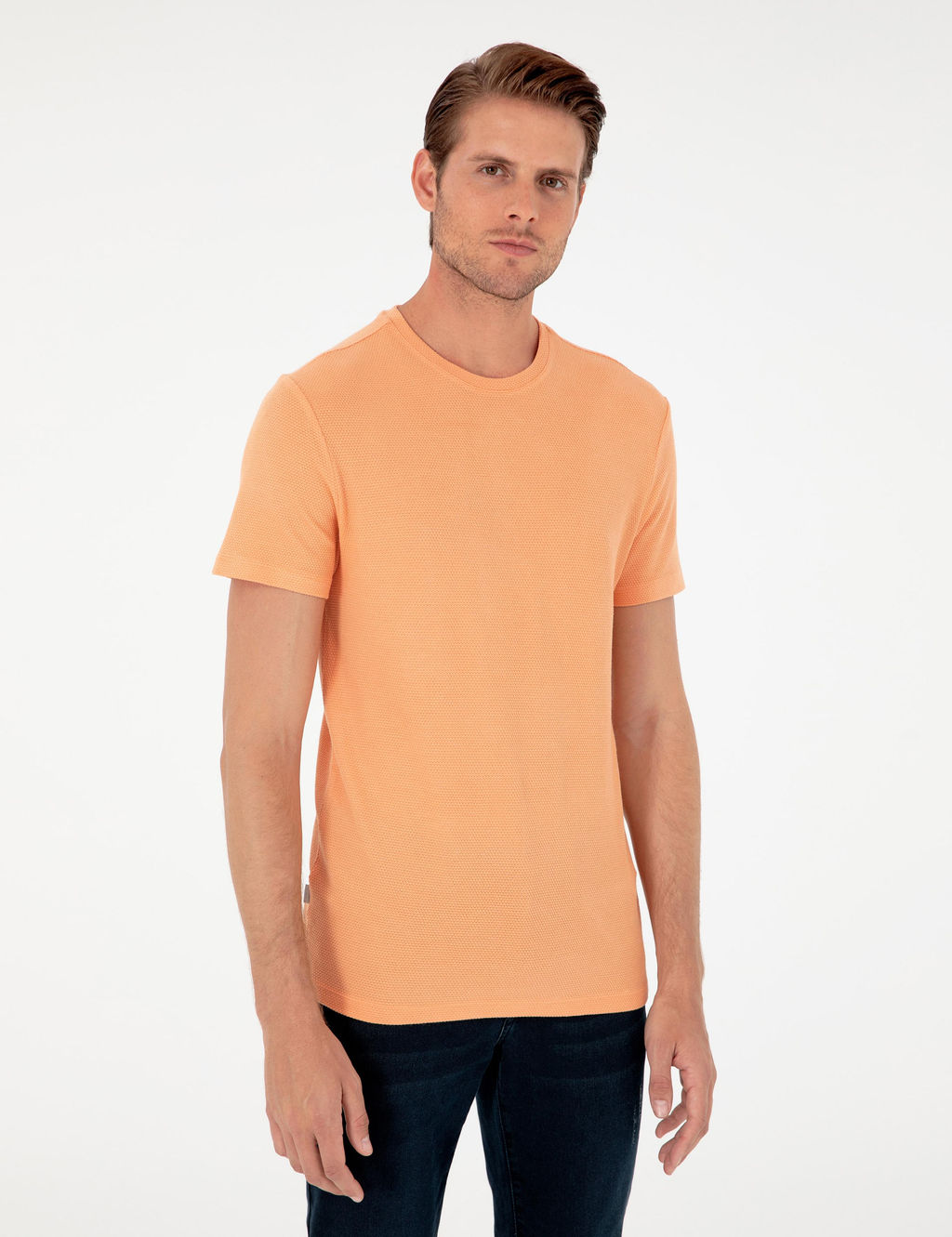 Turuncu Slim Fit Basic Ti__rt - Pierre cardin фото 3
