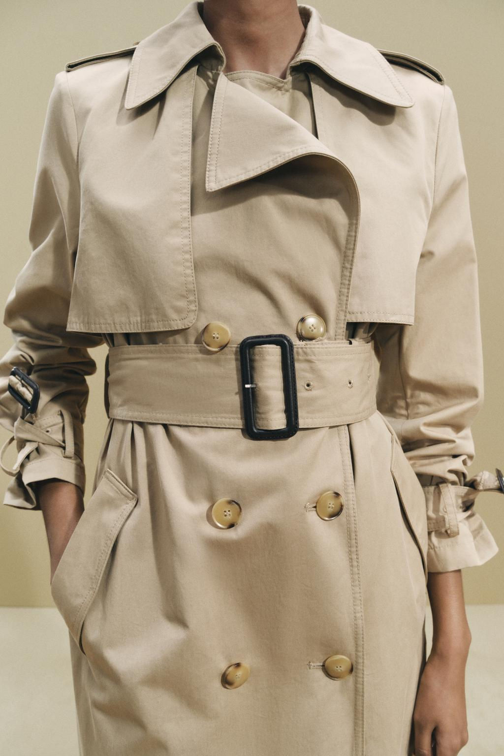 ZW COLLECTION WATER-REPELLENT TRENCH COAT - Zara фото 12