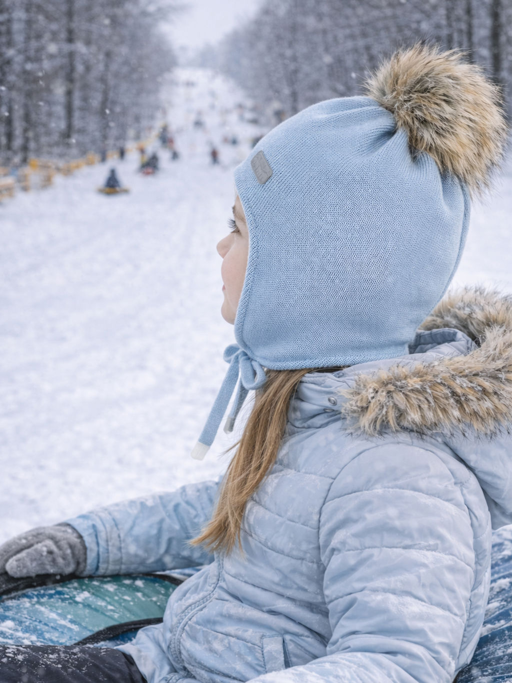 Шапка детская светлоголубая