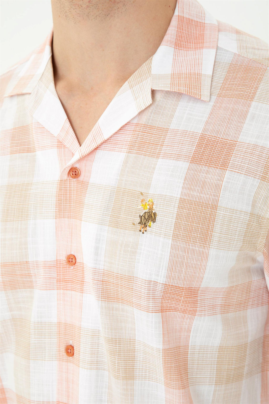 U. S. Polo Assn Мужская рубашка с коротким рукавом в плитку - U.s. polo assn фото 14
