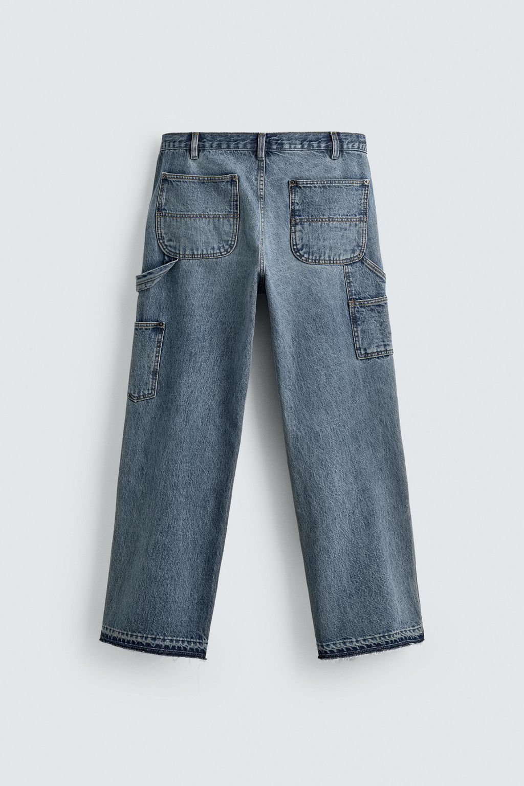 JEANS BOLSILLO CARPINTERO RELAXED FIT / Azul - Zara фото 9
