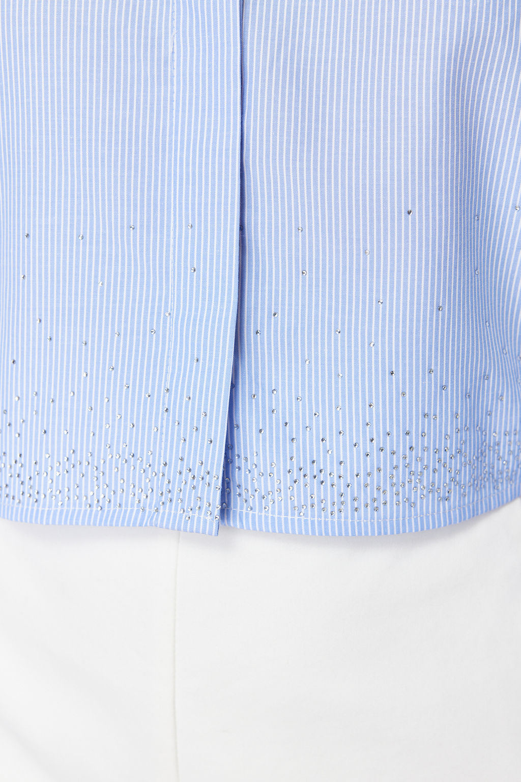 Mavi Kollar? Vatkal? Tasl? Crop Dokuma Gomlek TWOSS24GO00041