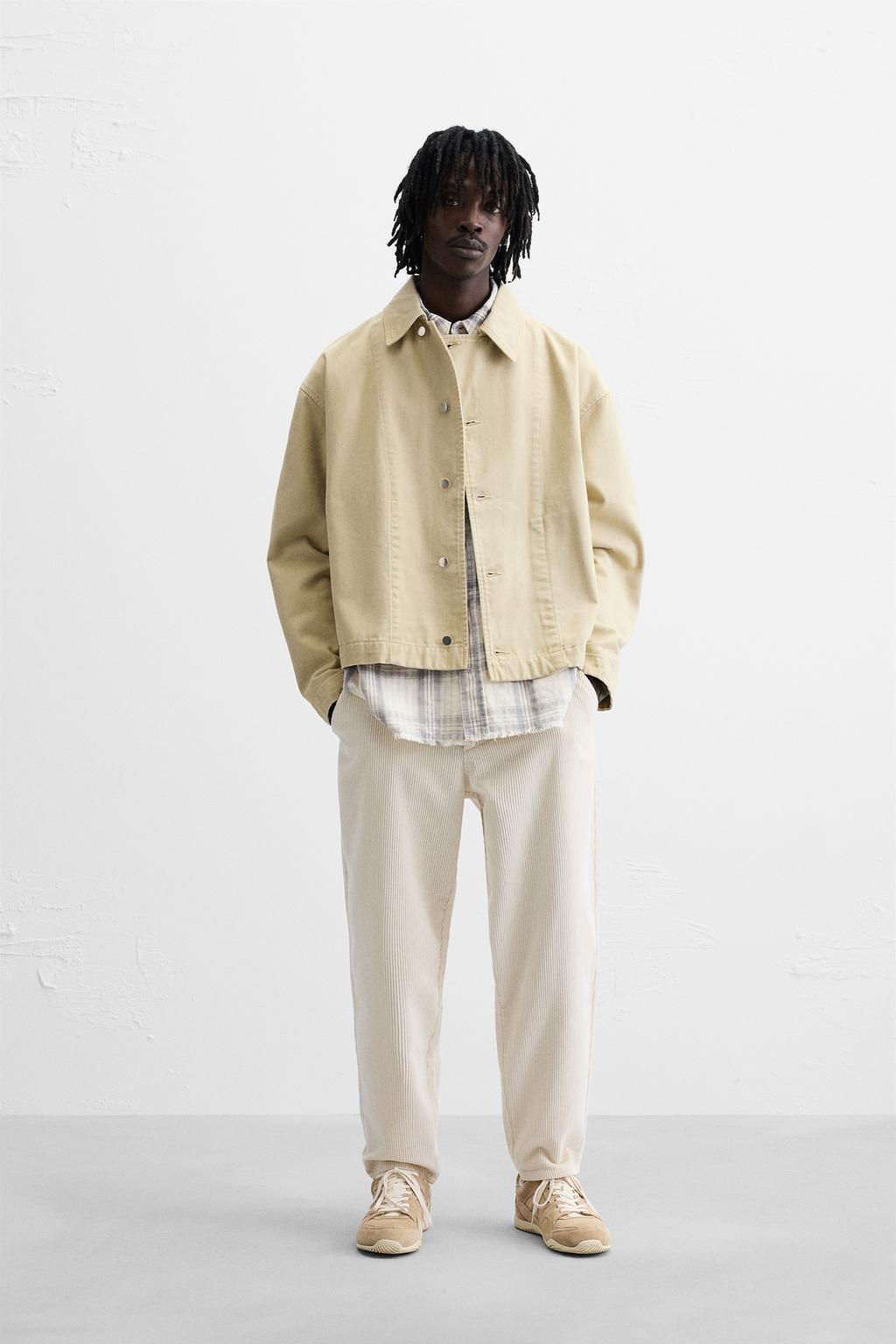 CORDUROY CARROT FIT TROUSERS - Zara фото 19