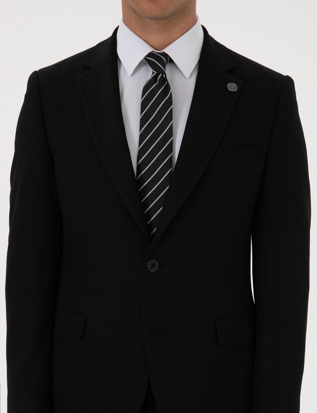 Siyah Ex. Slim Fit Tak_m Elbise