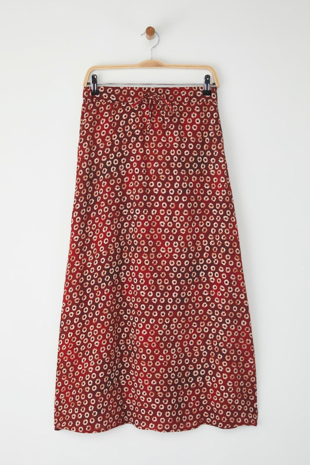 Trendyolmilla Bordo Retro Desenli Maroken Dokuma Uzun Etek TWOSS25ET00182  фото 5