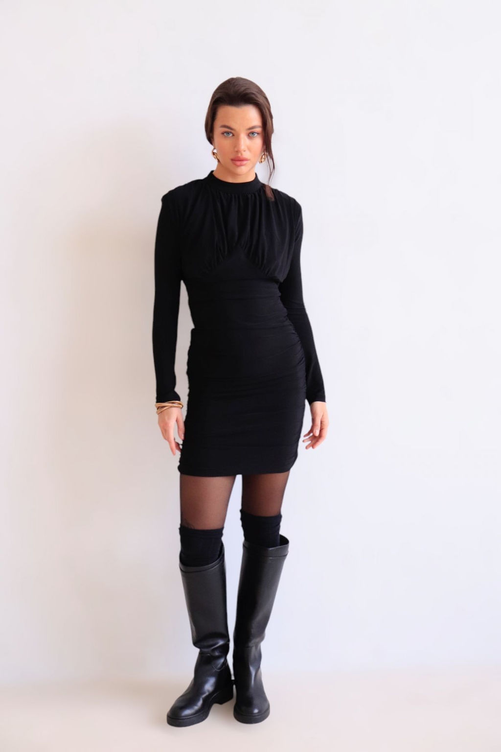 Мини-платье чёрное - Martichelli фото 36