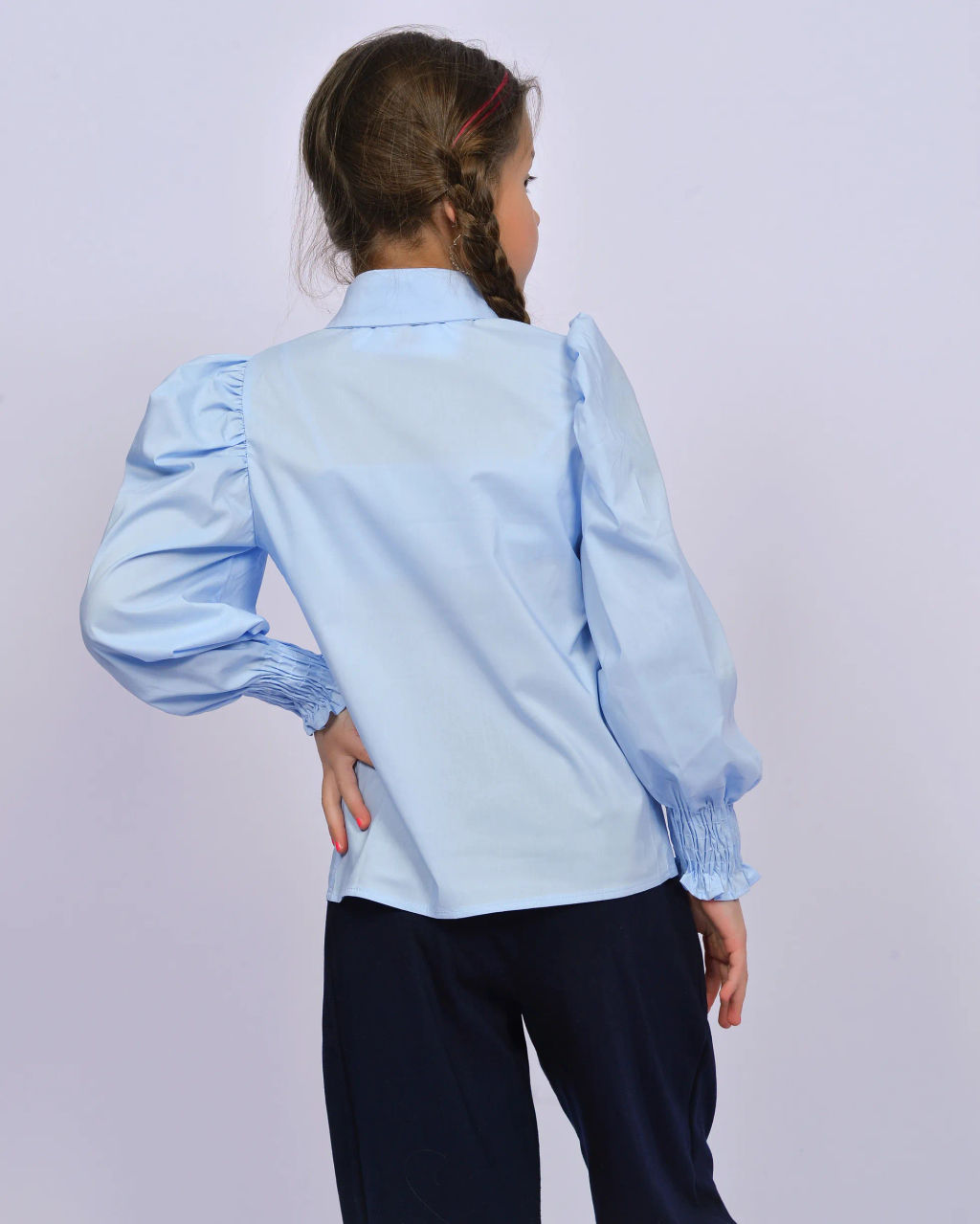 Блузка для девочки 61397 Голубой* 1050 Lets go - Let's go фото 9