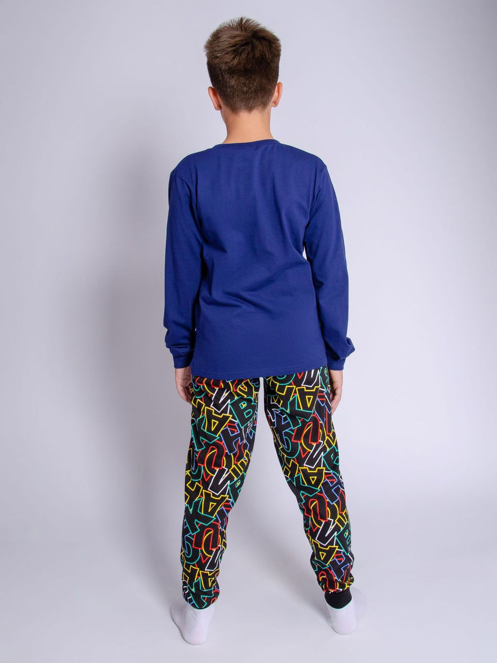-10%! Пижама для мальчика 92224 т.синий/цветные буквы 870 Lets go - Let's go фото 8