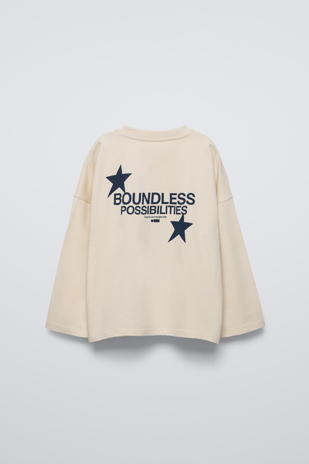 T-SHIRT WITH SLOGAN - Zara фото 2