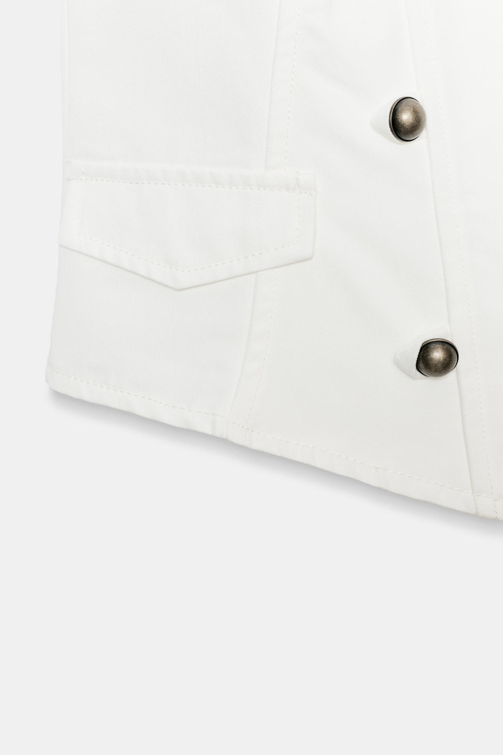 TOP BOTONES CREMALLERA / Blanco roto - Zara фото 6