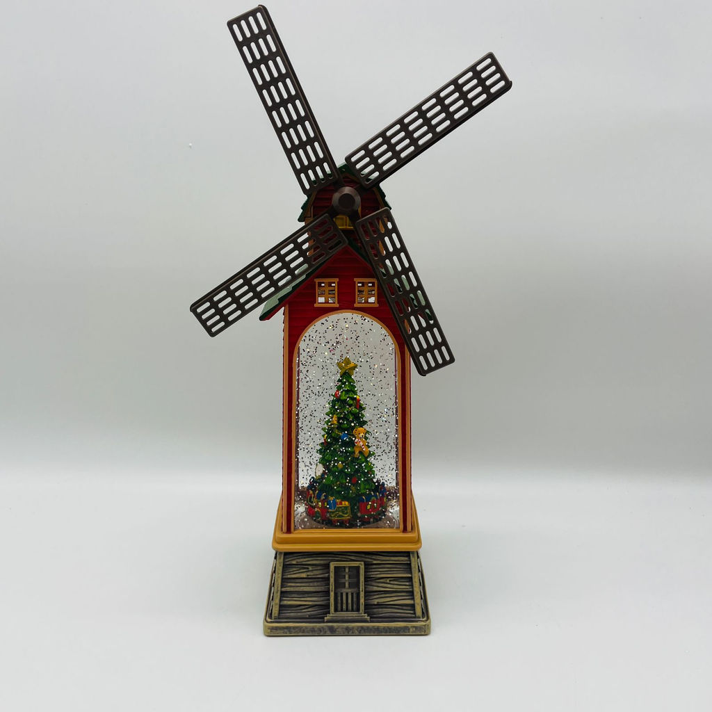 Новогодний декор Мельница стекло - Елка 28 см (арт. WDL-23023B) - Ип лебедев о.ю фото 4