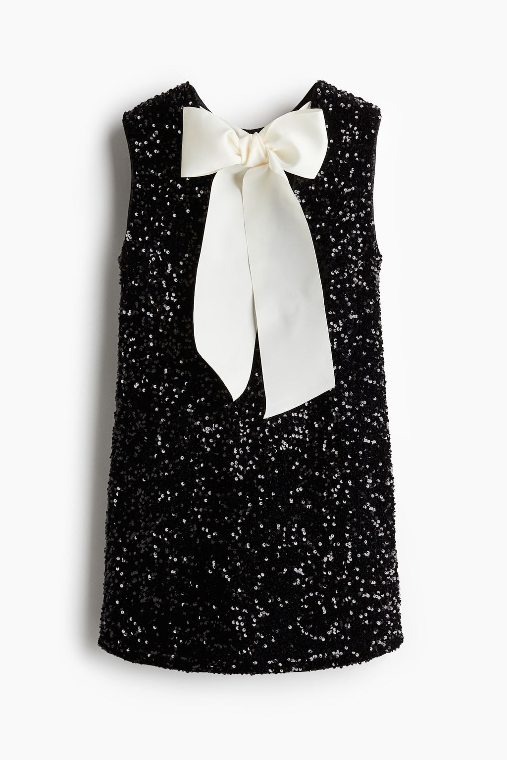 Vestido de lentejuelas con lazada - H&m фото 5