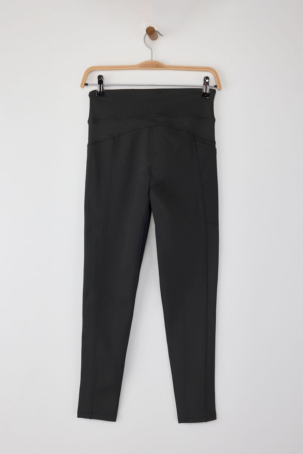 Siyah Dalg?c/Scuba Kumas Bel Baglama Detayl? Tam Boy Orme Spor Tayt THMAW26TY00004 - Trendyolmilla фото 7