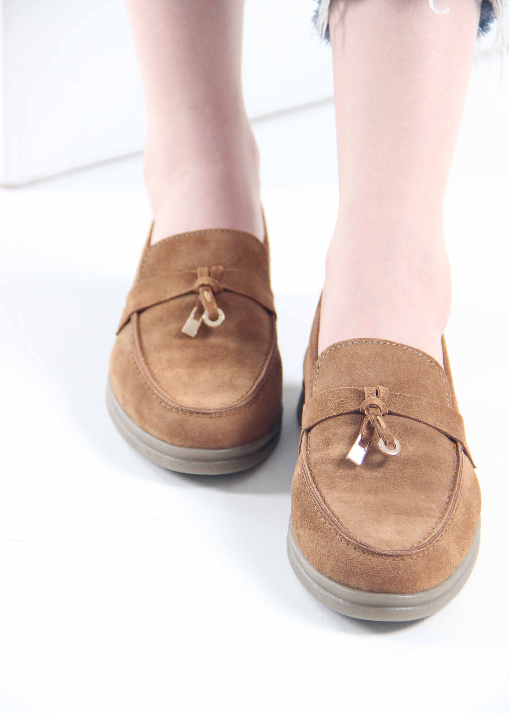 Лоферы туфли EDART 170.2614 be. светло- коричневый замша фото 3