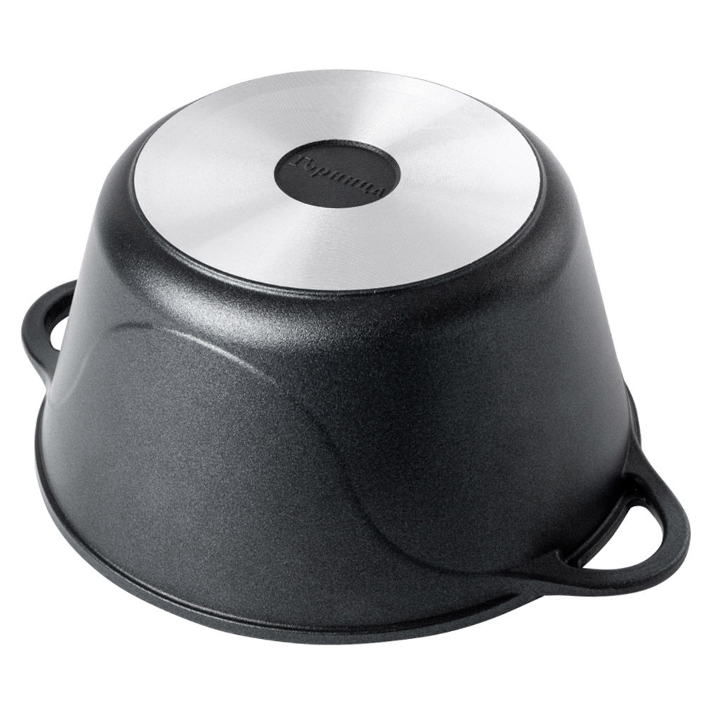 Кастрюля с антипригарным покрытием 2л, д22см Классик, h11см, s0,4см, литые ручки, стеклянная крышка с пароотводом, форма Классик волна, подарочная упаковка (Россия) - Домашняя мода фото 4