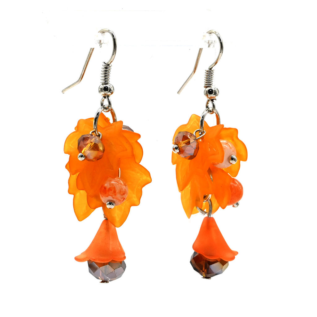 Женские серьги с цирконами шарик 6мм цв.рыжий, 6,3г