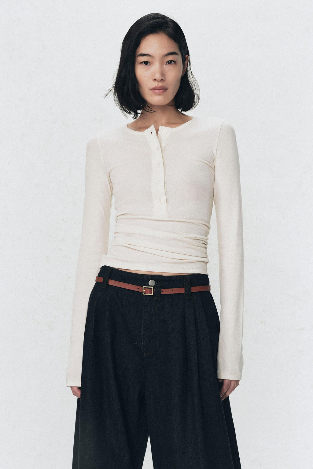 CAMISETA CUELLO PANADERO SOSHIOTSUKI X ZARA / Crudo