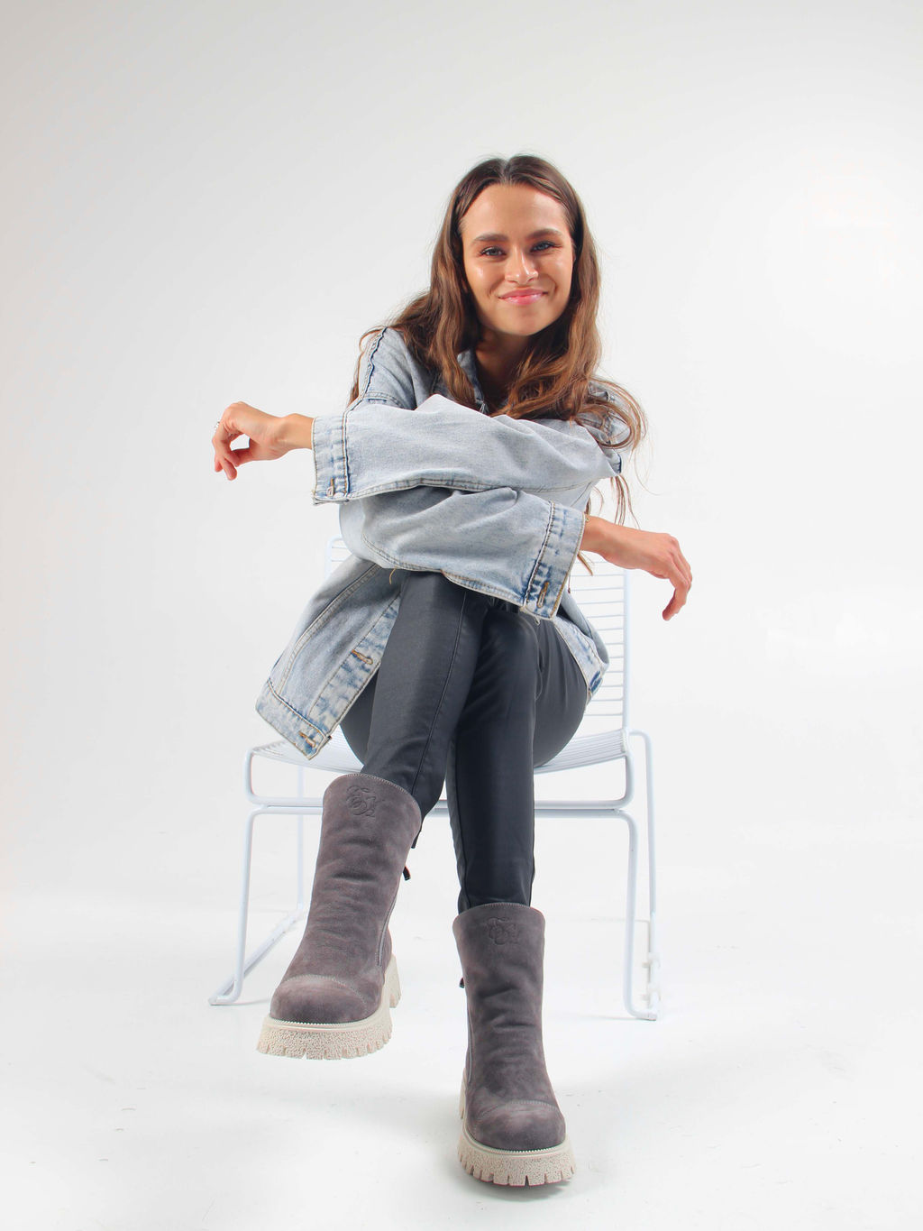 Ботинки EDART 233.1541 be. Серый замок/байка - Ed'art фото 4