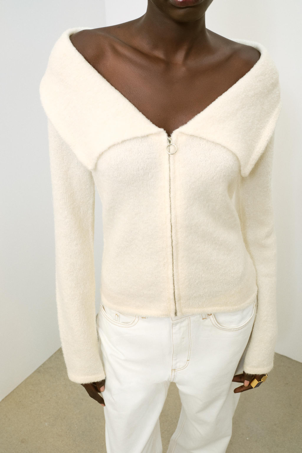 ZIP-UP LAPEL TOP - Zara фото 4