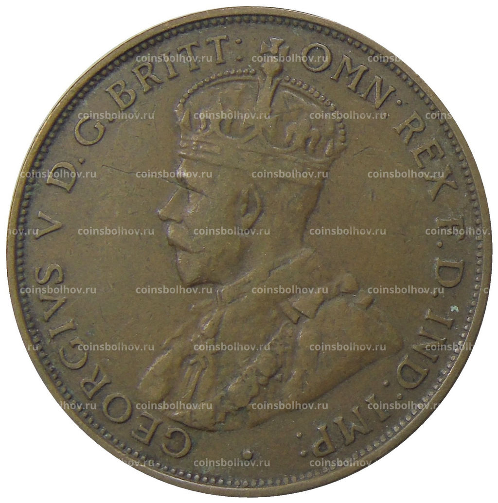 Монета 1 пенни 1933 года Австралия