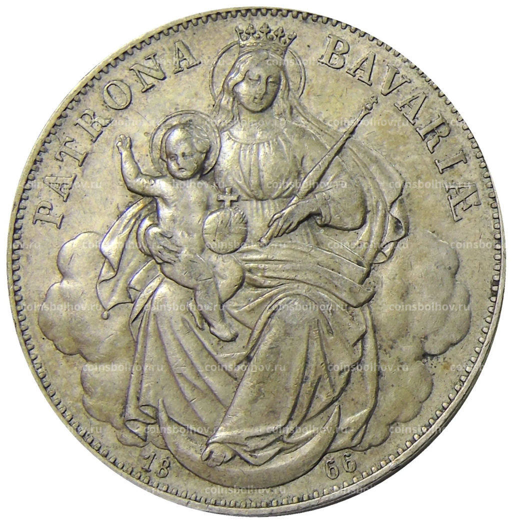 1 талер 1866 года Германские государства  Бавария
