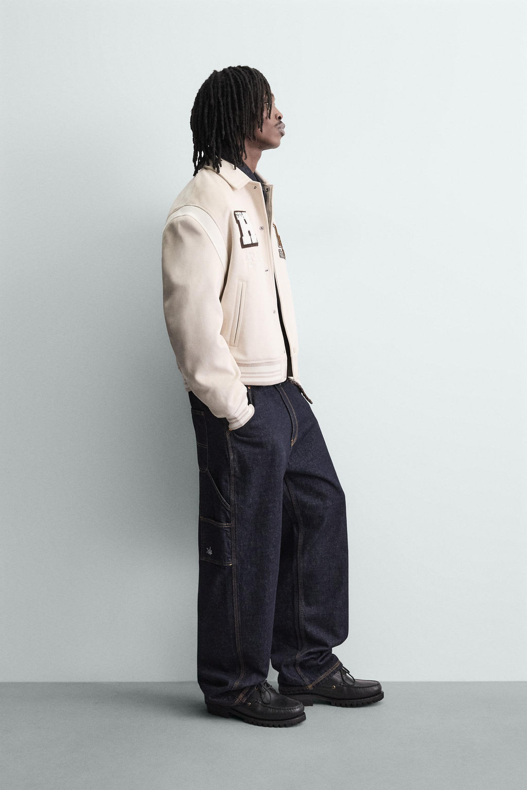 CAZADORA BOMBER EFECTO ANTE / Crudo - Zara фото 4