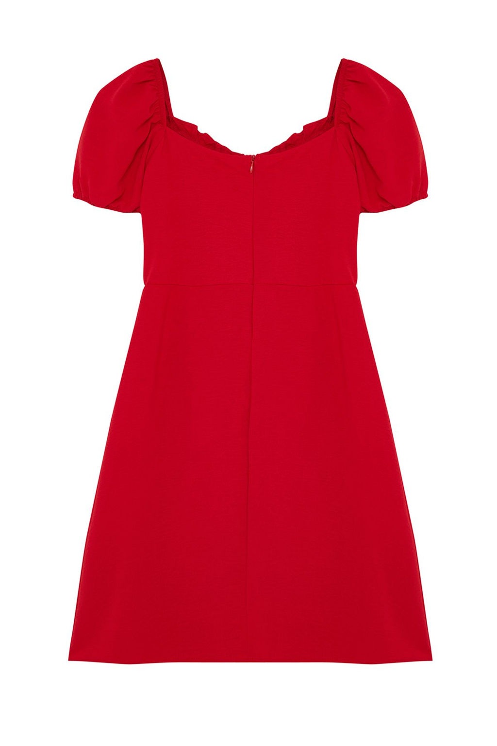 TRENDYOLMILLA Beyaz Duz Bodycone Krep Mini Dokuma Elbise TWOSS24EL00874 фото 21