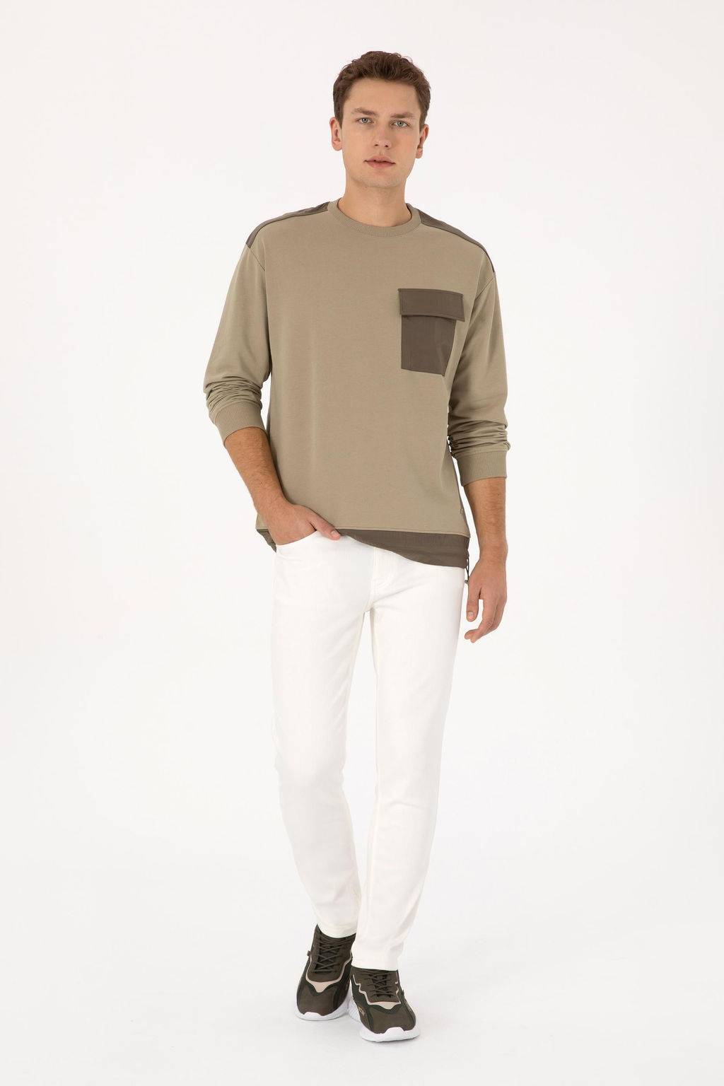 Erkek A__k Haki Sweatshirt - U.s. polo assn фото 4