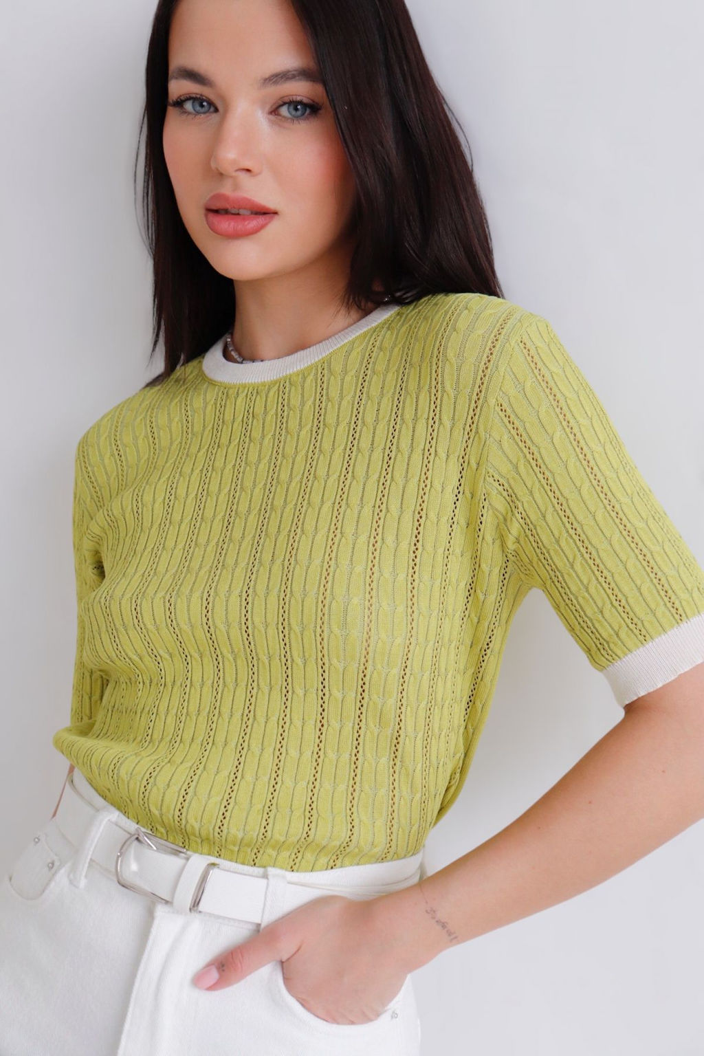 12028 Топ вязаный лайм - Martichelli фото 9