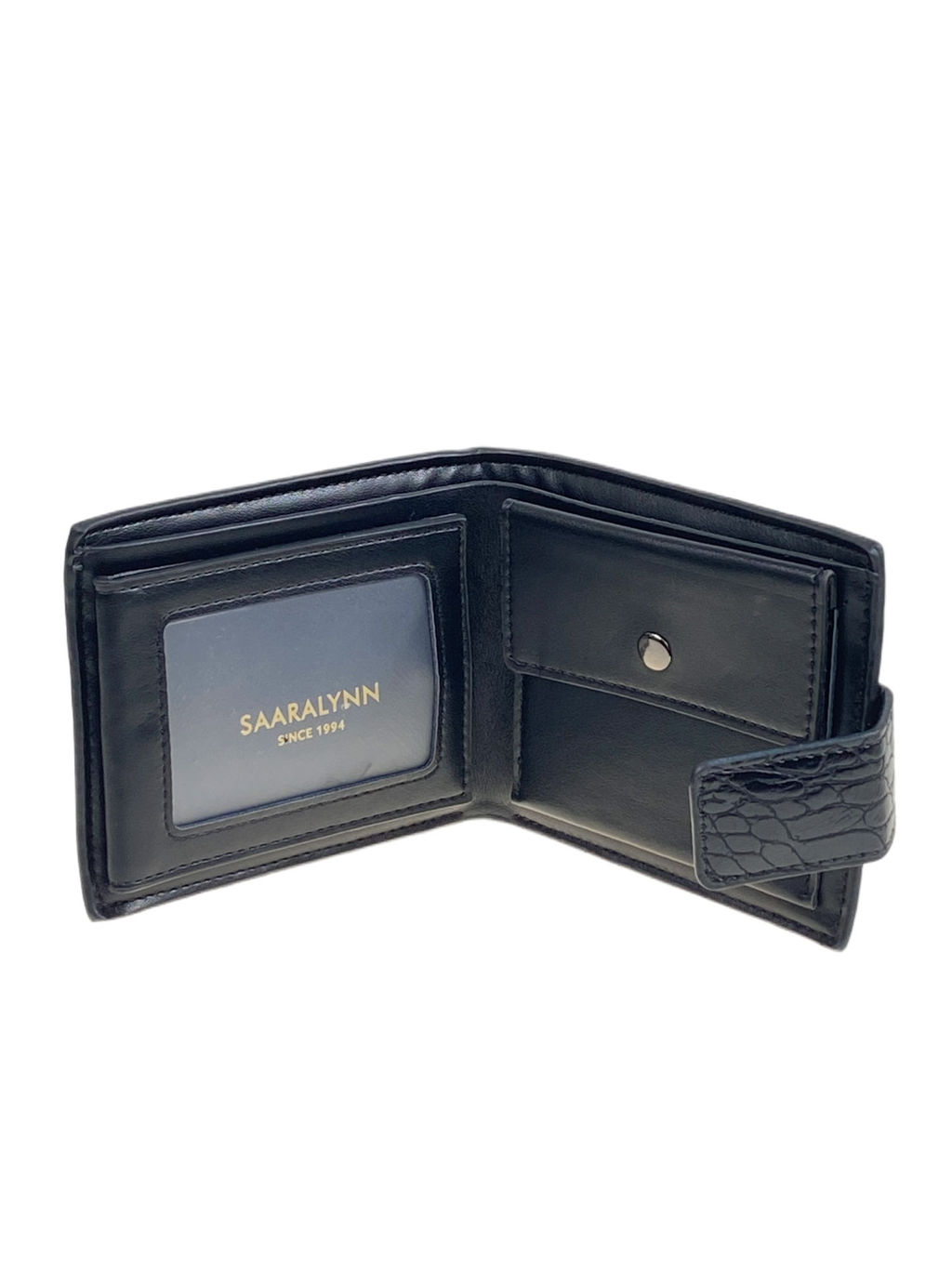 Мужское портмоне из искусственной кожи, цвет черный - Greta фото 2