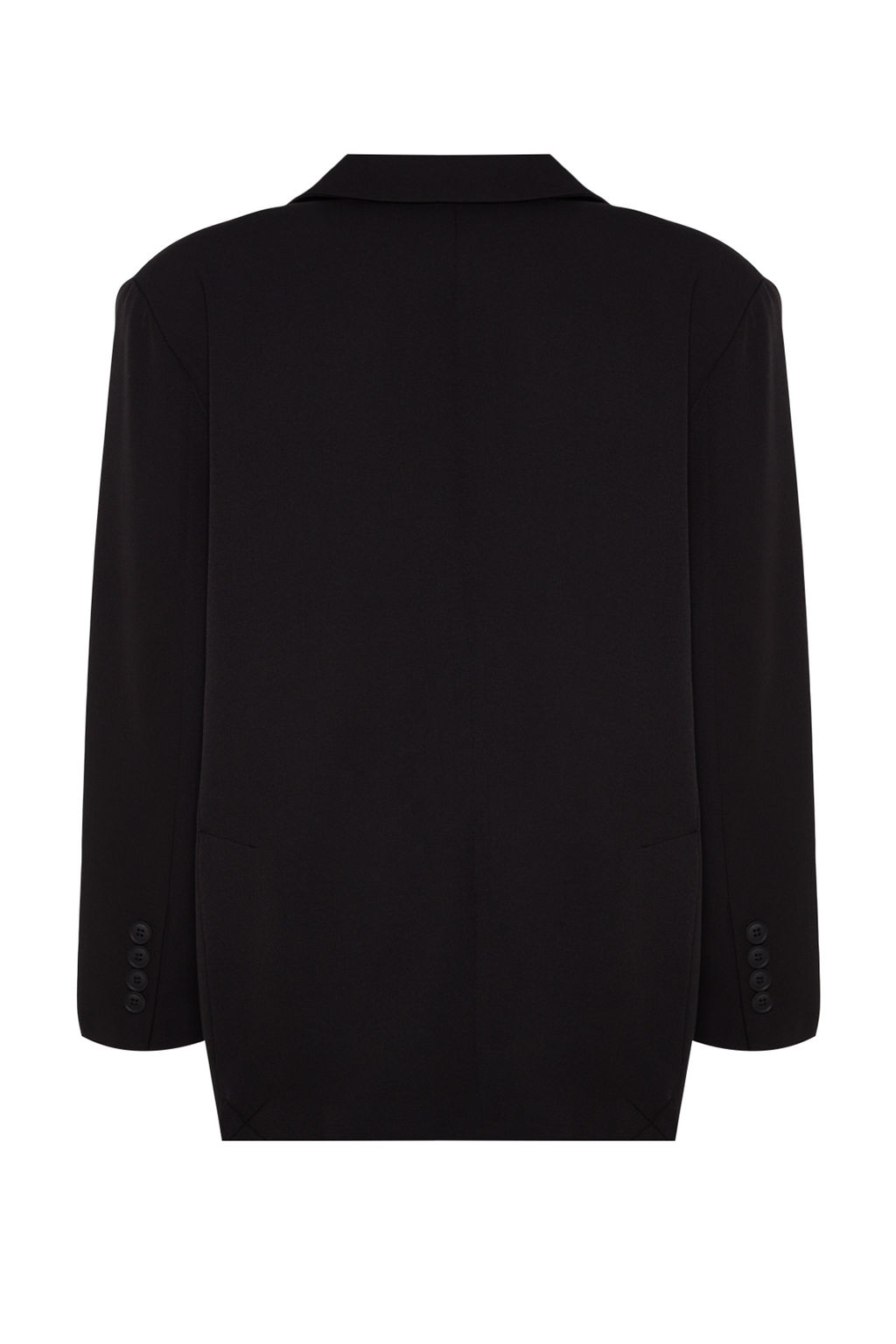 Siyah Dokuma Ekstra Oversize Blazer Ceket TWOAW24BC00107