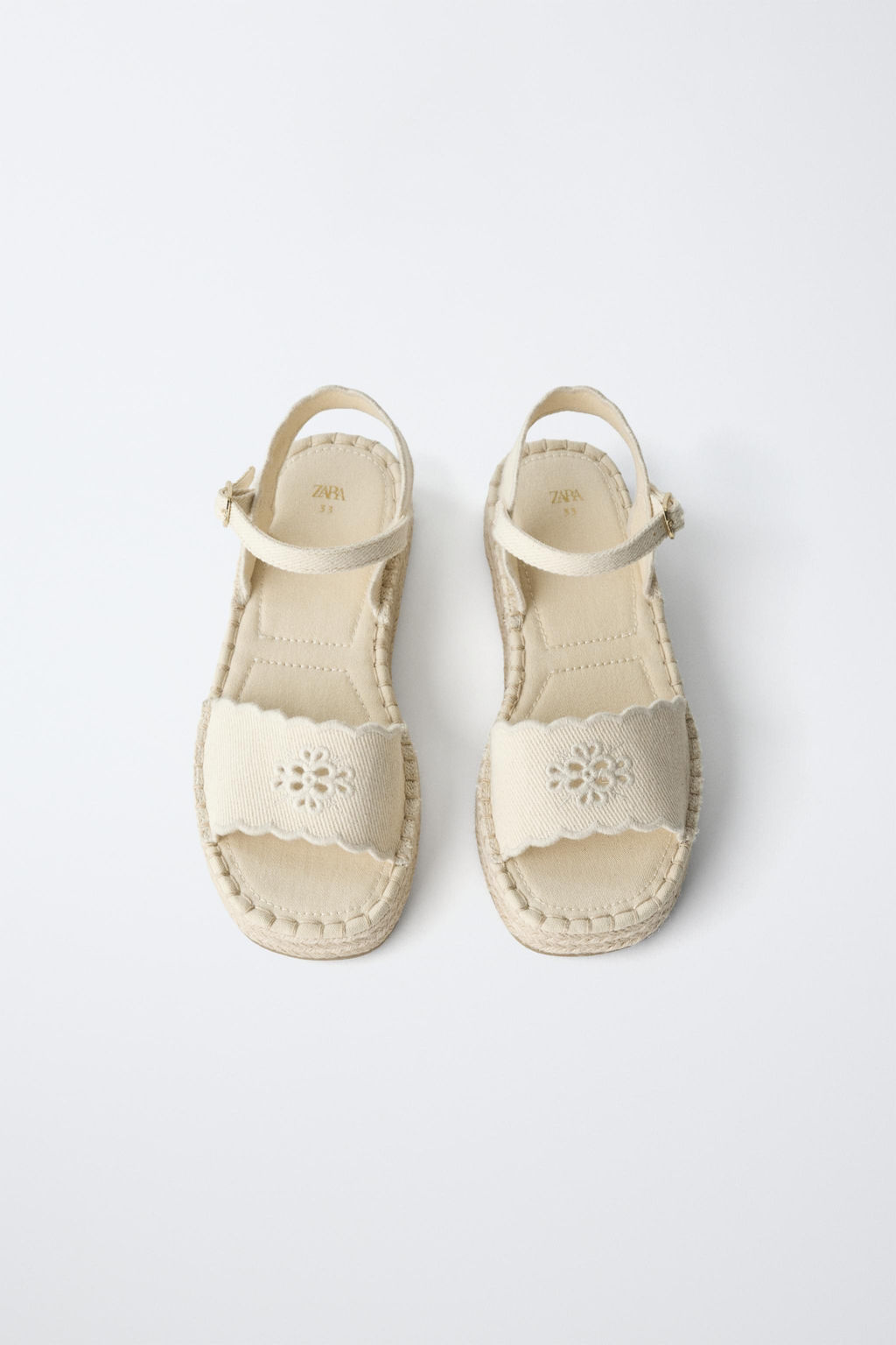 SANDALIA EFECTO YUTE / Blanco Crudo - Zara фото 4
