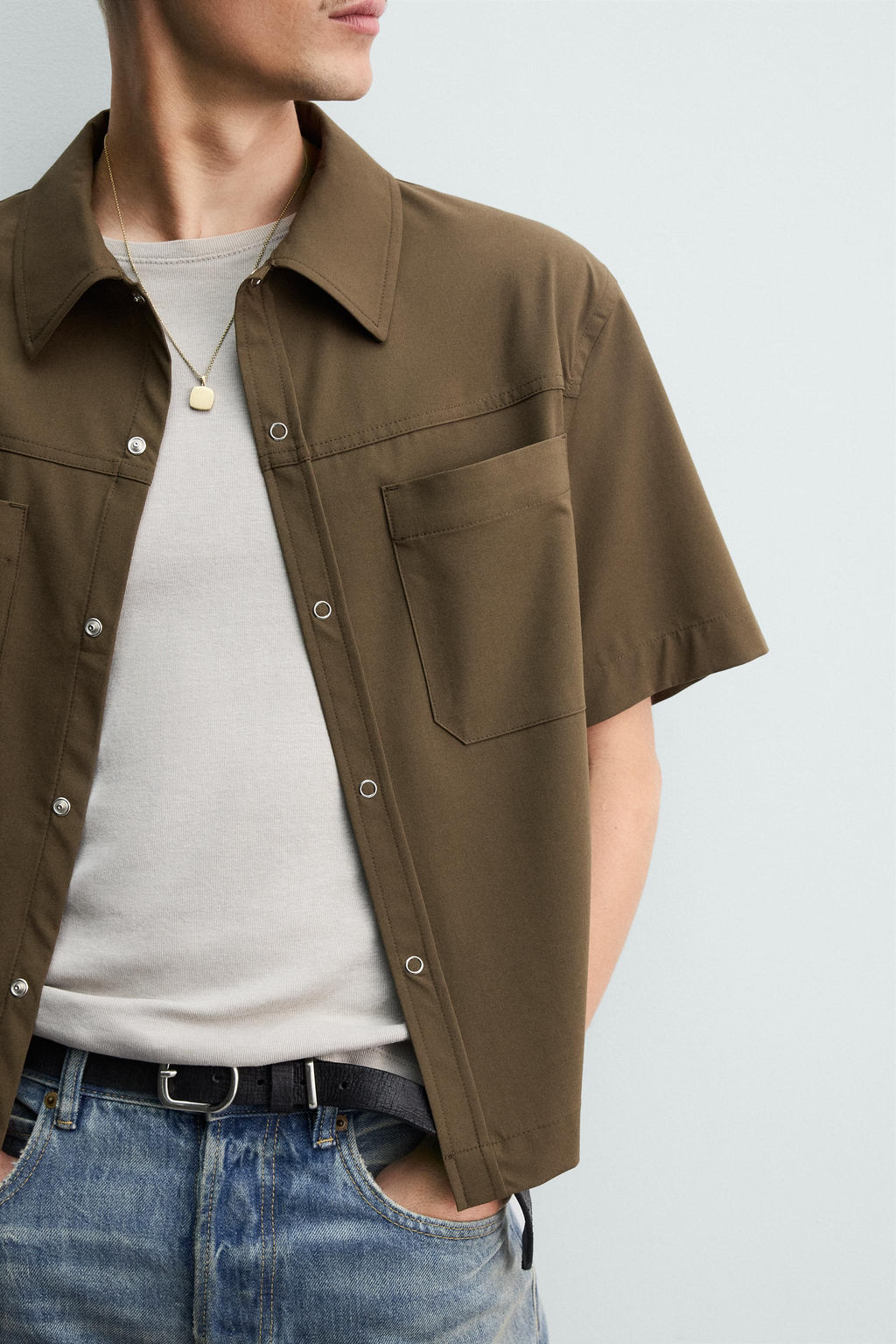 CAMISA T?CNICA RELAXED FIT / Tabaco - Zara фото 5