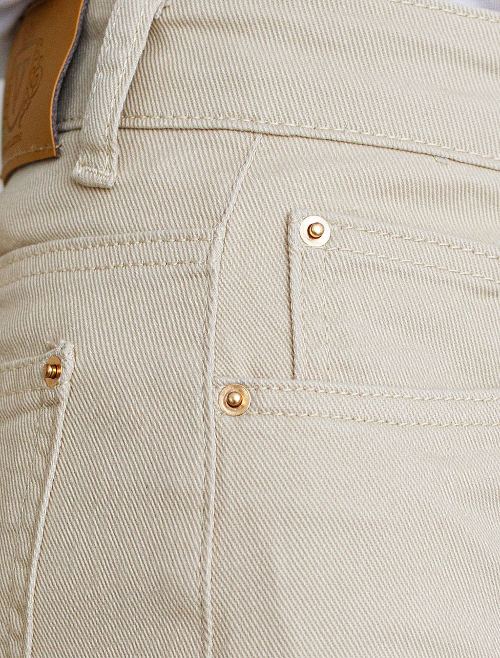 Джинсы Vilatte трубы из денима бежевый  фото 4