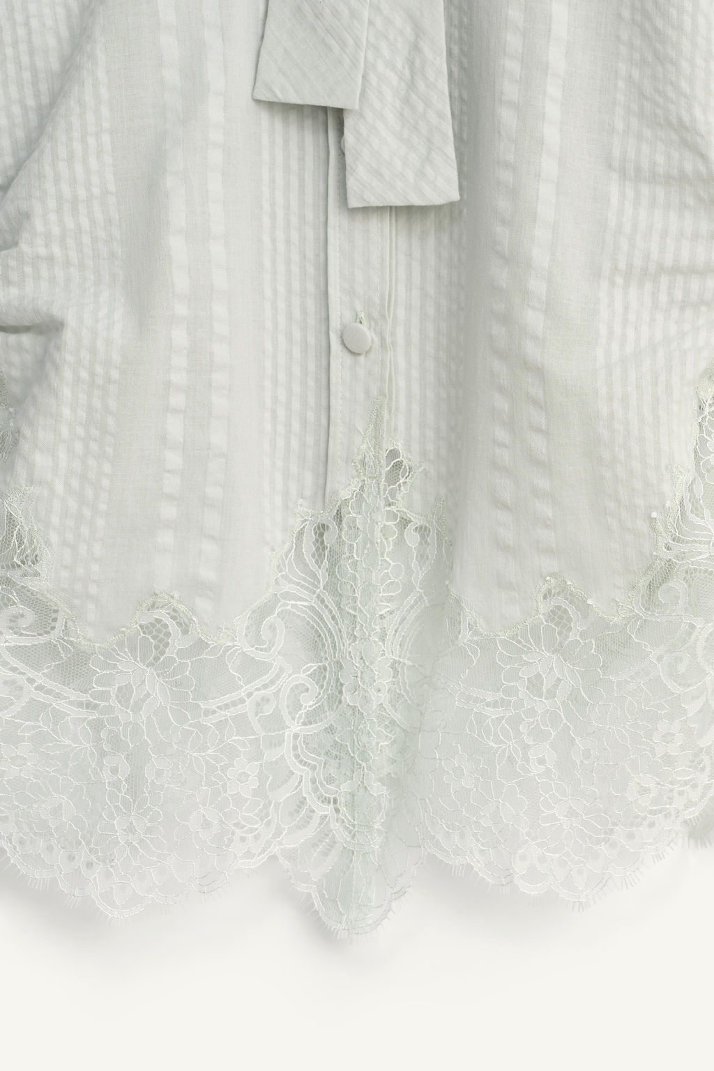 CAMISA ENCAJE LAZADAS LIMITED EDITION / Verde agua - Zara фото 9