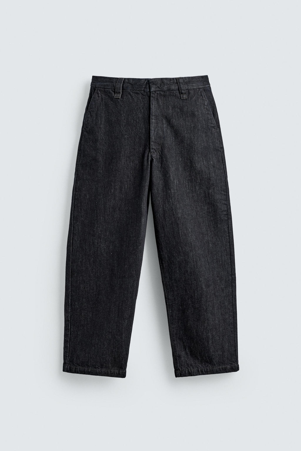RELAXED FIT DENIM CHINO TROUSERS - Zara фото 8