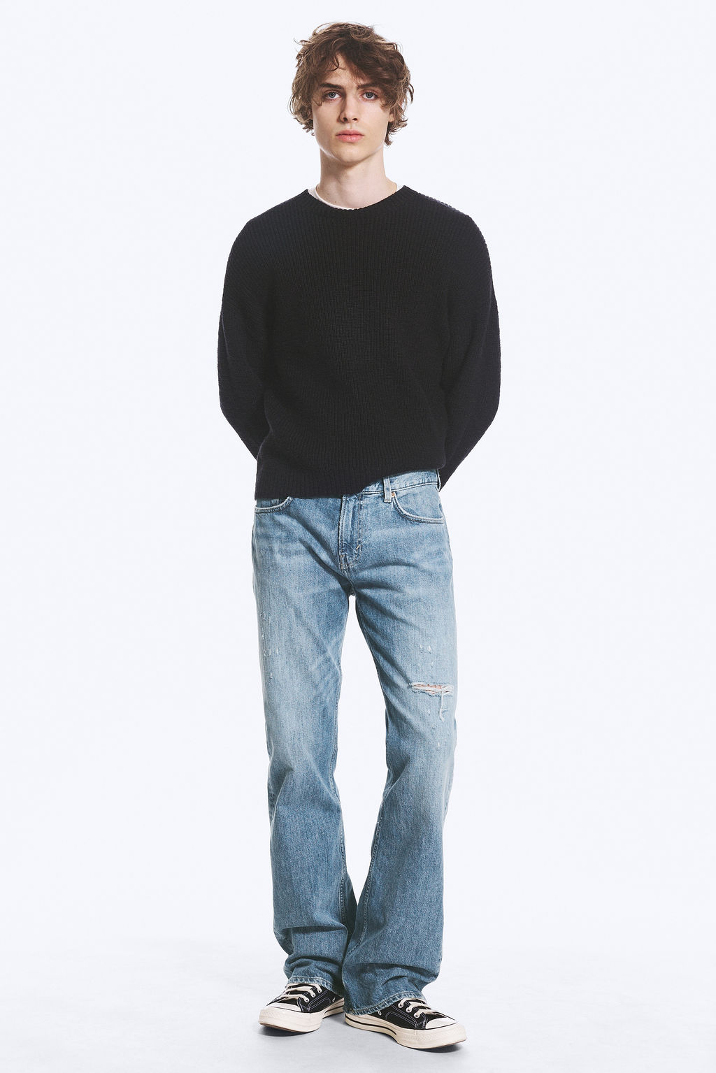 Vaqueros bootcut de tiro bajo Sky - H&m фото 3