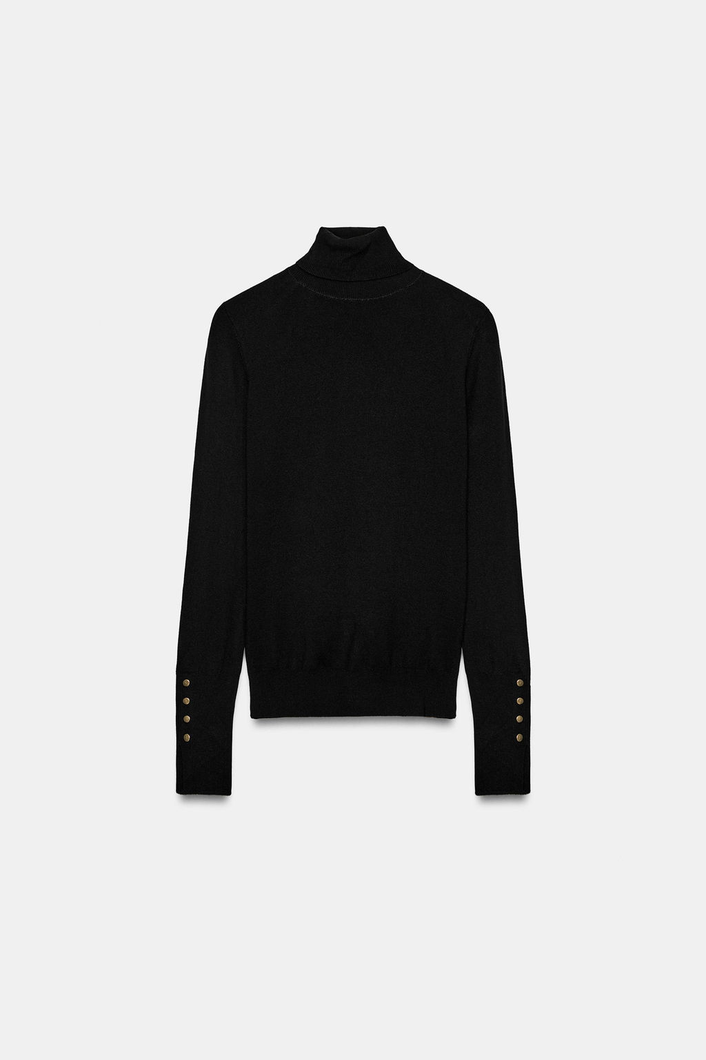 JERSEY B?SICO PUNTO CUELLO SUBIDO / Negro