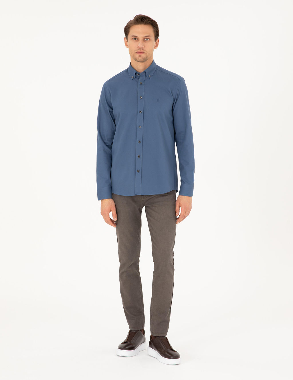_ndigo Regular Fit Uzun Kollu G_mlek - Pierre cardin фото 4