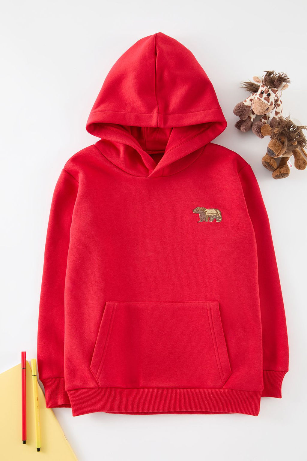 K?rm?z? Unisex Bask?l? Orme Mini Me Sweatshirt TKDAW25SW00081
