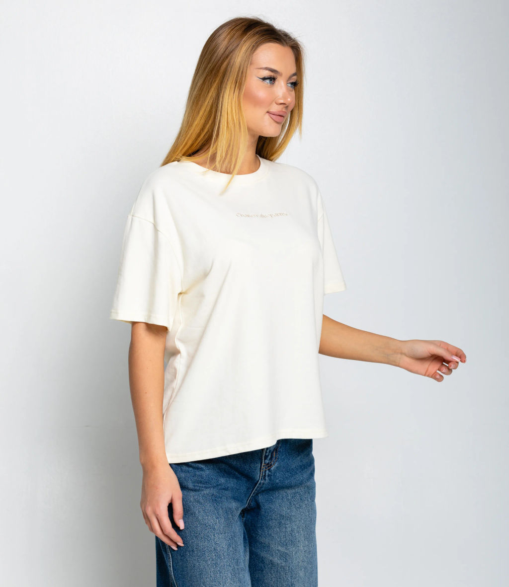 Футболка #КТ8037, кремовый - Dommod фото 2