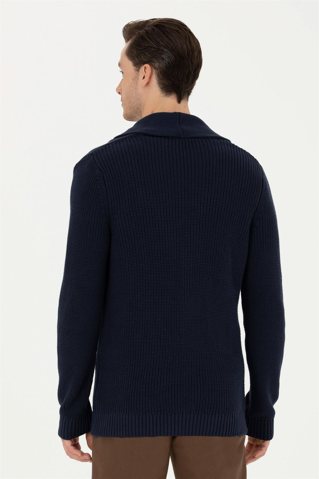 Мужской темно-синий трикотажный кардиган - U.s. polo assn фото 5