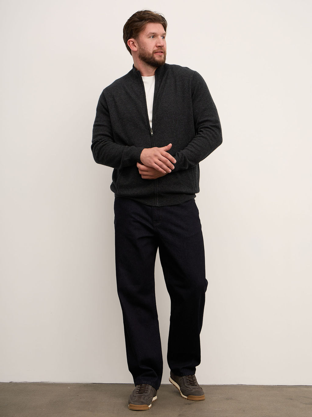 Джемпер из кашемира мужской 08182 графит