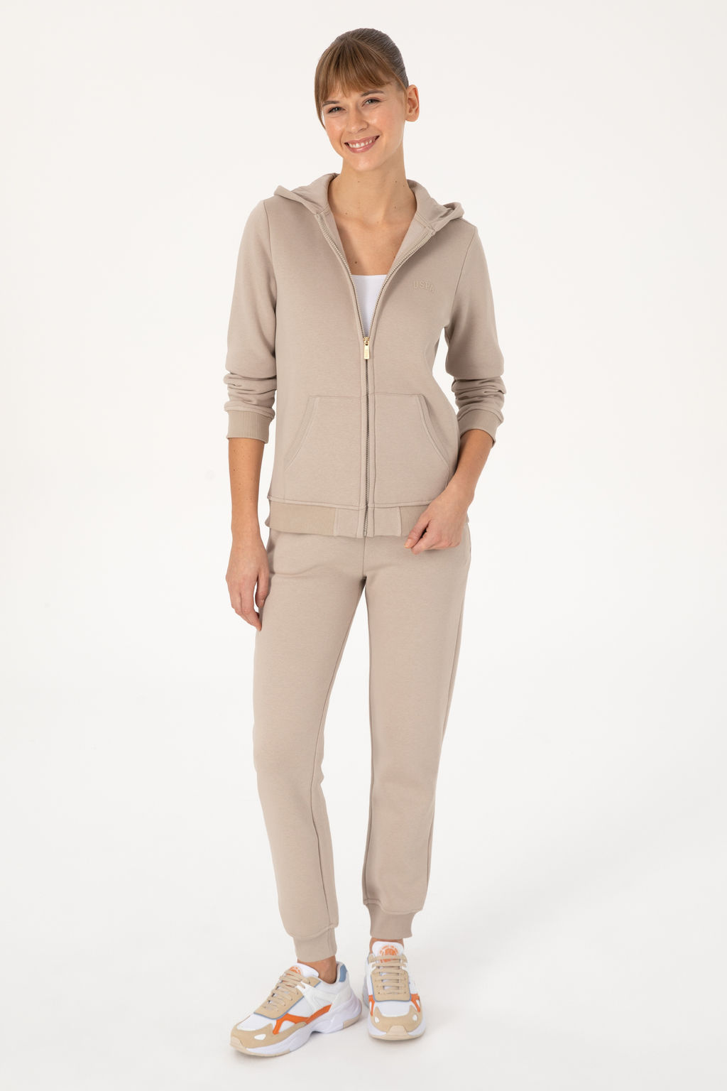 Kad_n Ta_ Kap__onlu _ardonlu Fermuarl_ Sweatshirt - U.s. polo assn фото 4
