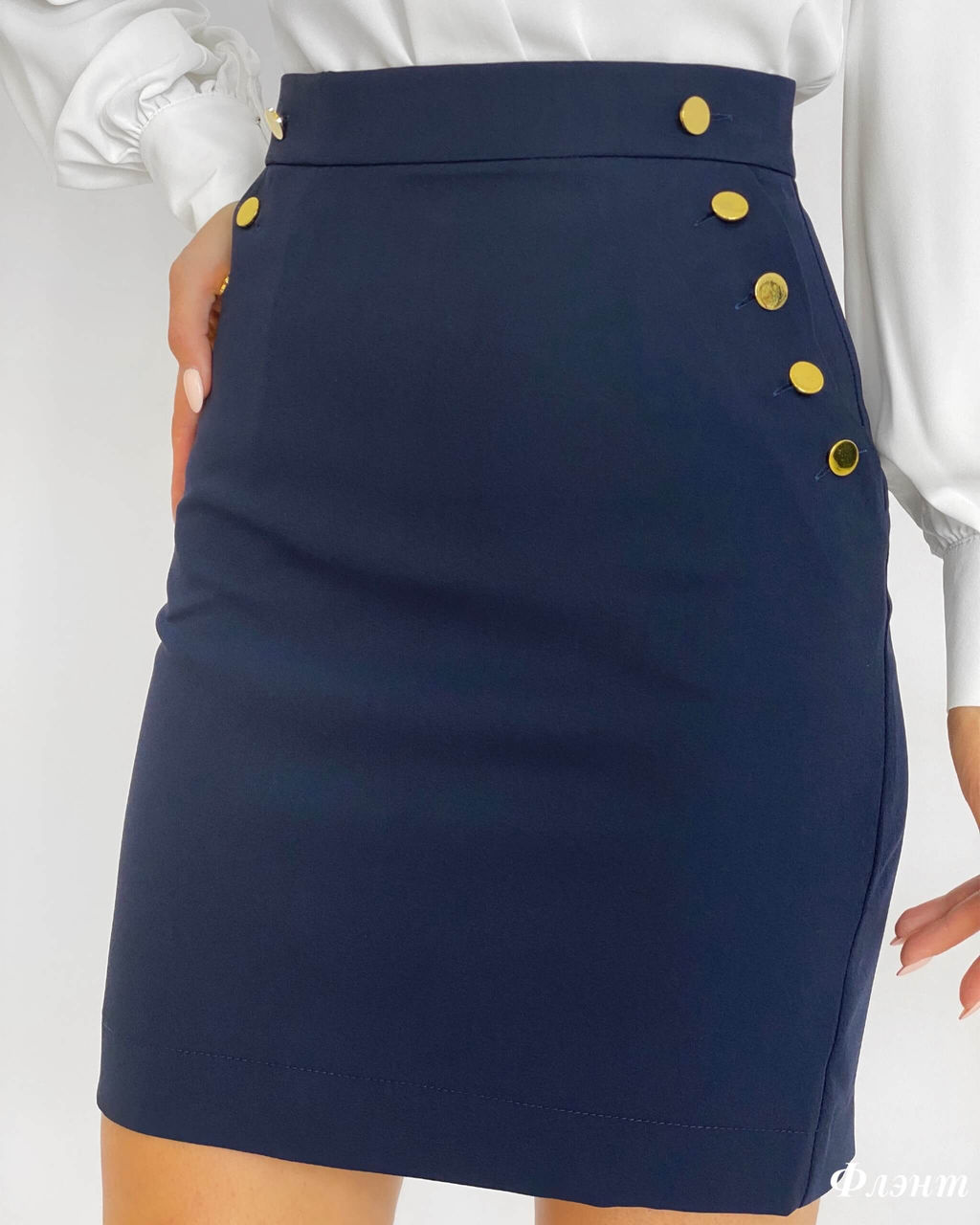 Юбка Флэнт (синий) - Nadi bordo фото 2