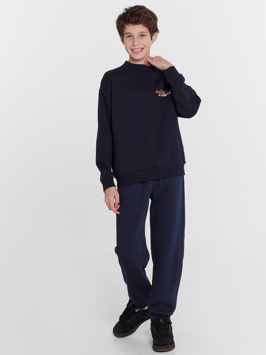 Свитшот для мальчиков синий с принтом - Mark formelle фото 3
